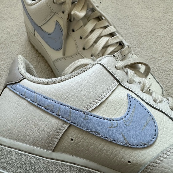 Nike Air Force 1 | Reflective Mini Swoosh | ‘07 | Women’s Size 9 | Light Blue | - Picture 4 of 6